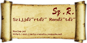 Szijjártó Renátó névjegykártya