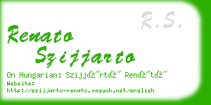 renato szijjarto business card